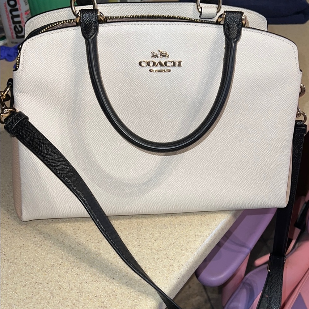 Coach White and Black Women's Bag